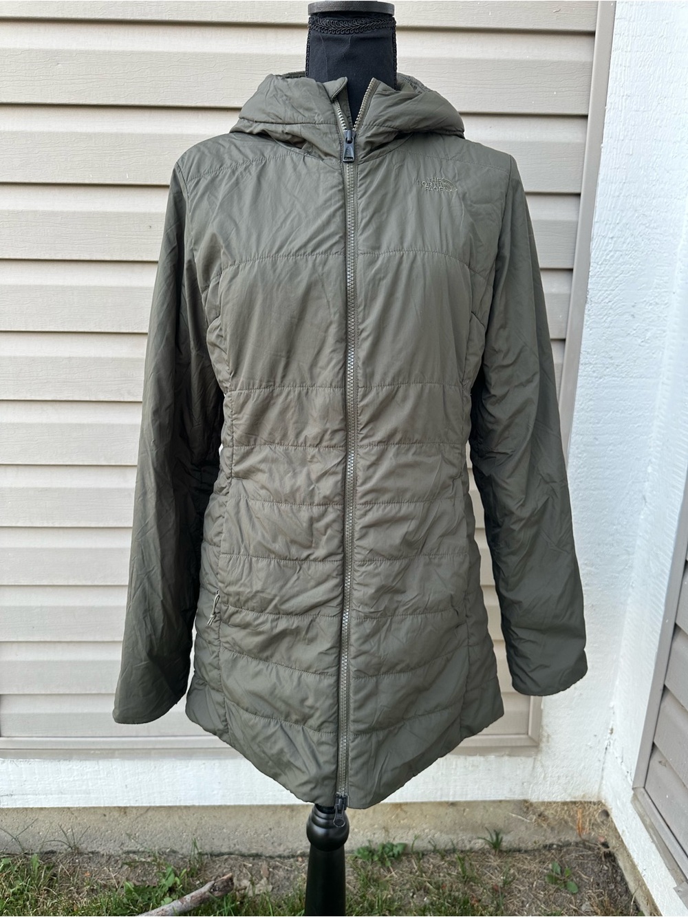 The North Face Women's Olive Hooded Packable Puffer Jacket